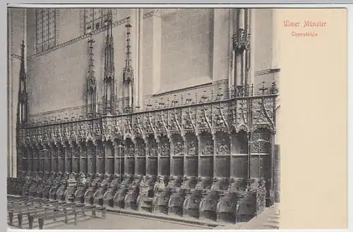 (24519) AK Ulm, Donau, Münster, Chorstühle, vor 1945
