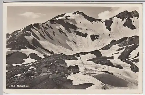 (24483) Foto AK Nebelhorn, Edmund-Probst-Haus, Sonderstempel 1935