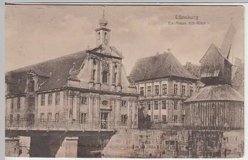 (24447) AK Lüneburg, Kaufhaus, Kran, vor 1945