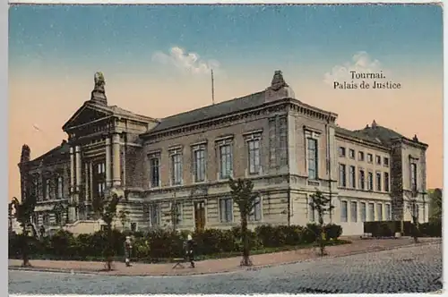 (24445) AK Tournai, Doornik, Justizpalast, vor 1945