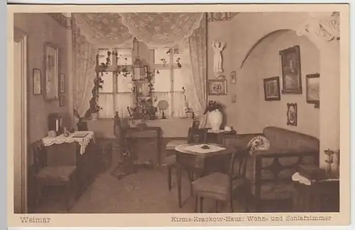 (24430) AK Weimar, Kirms-Krackow-Haus, Wohnzimmer, vor 1945