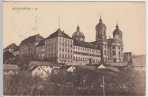 (24394) AK Weingarten, Württemberg, Abtei, Feldpost 1917