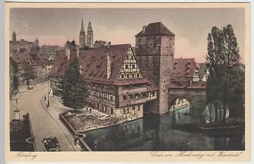 (24382) AK Nürnberg, Henkersteg, Weinstadel, vor 1945