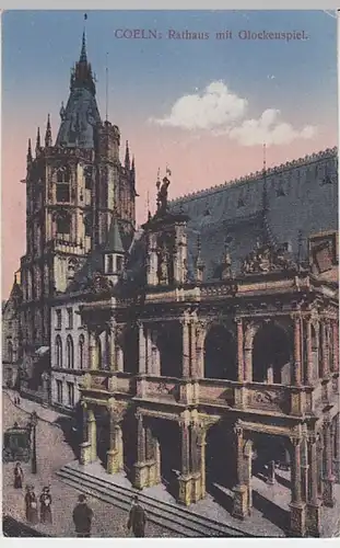(24377) AK Köln, Rathaus mit Glockenspiel, vor 1945