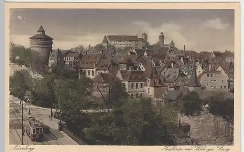 (24373) AK Nürnberg, Hallertor, Burg, vor 1945