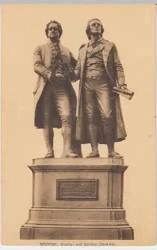 (24318) AK Weimar, Goethe-Schiller-Denkmal, vor 1945