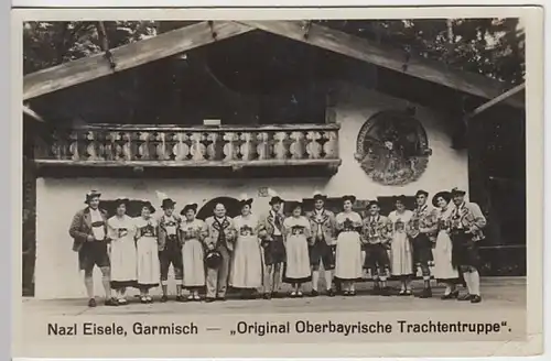 (24289) Foto AK Garmisch, Nazl Eisele, Trachtengruppe 1938