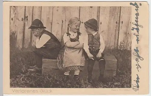 (24244) AK Kinder, Verlorenes Glück, vor 1945