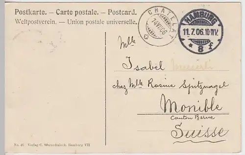 (24157) AK Hamburg, Segelboote 1906