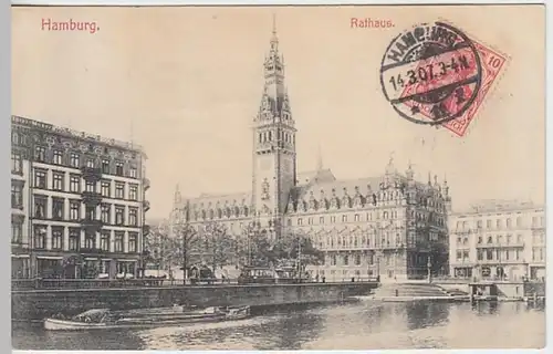 (24153) AK Hamburg, Rathaus 1907