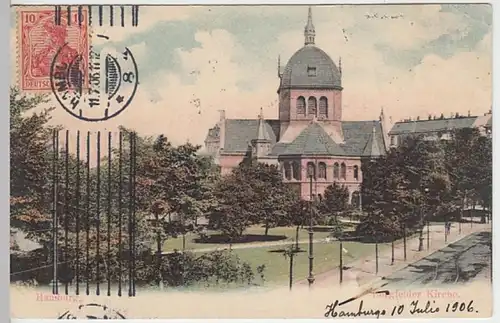 (24151) AK Hamburg, Borgfelder Kirche 1906