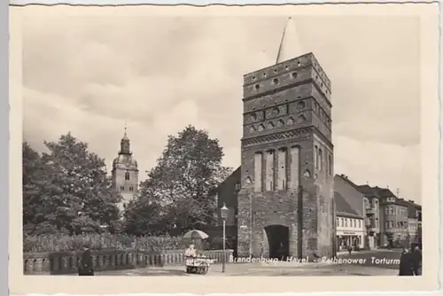 (24106) Foto AK Brandenburg, Havel, Rathenower Turm, vor 1945