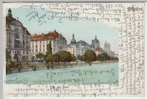 (24093) AK München, Partie an der Isar 1902