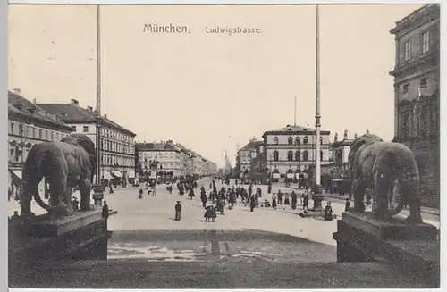 (24092) AK München, Ludwigstraße 1914