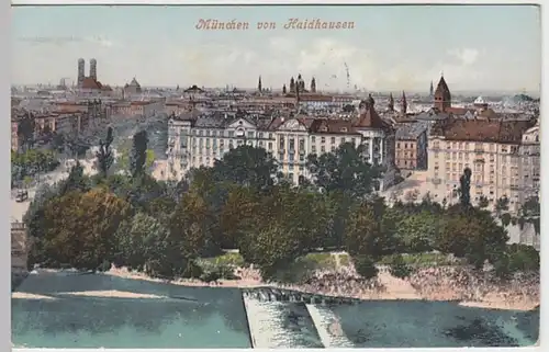 (24083) AK München, Blick von Haidhausen 1906