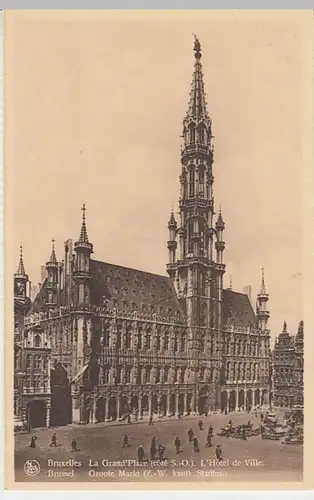 (24060) AK Bruxelles, Brüssel, Rathaus, Großer Markt, vor 1945