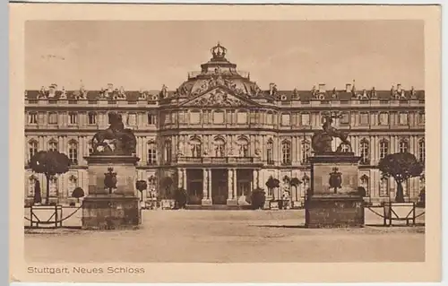 (24040) AK Stuttgart, Neues Schloss 1925