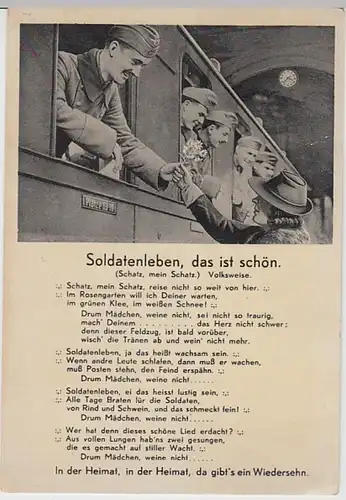 (24010) AK Patriotika, Soldatenleben das ist schön 1940