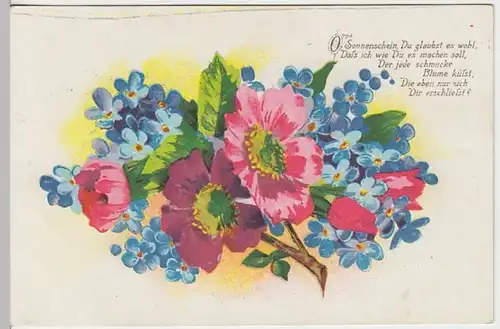 (23986) AK Sprüche, O Sonnenschein du glaubst es wohl, vor 1945