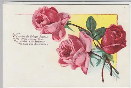 (23982) AK Sprüche, Es nicken die duftigen Blumen, vor 1945