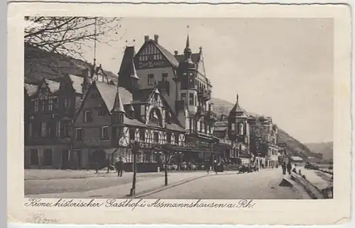 (23935) AK Assmannshausen, Gasthof Krone 1927