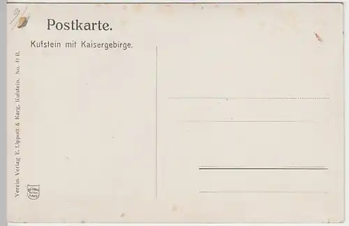 (23909) AK Kufstein, Stadtansicht mit Festung, vor 1945