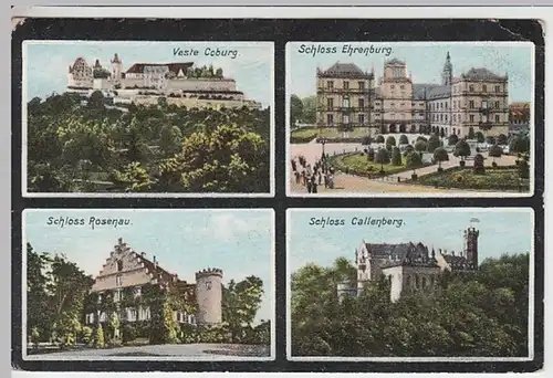 (23898) AK Coburg, Mehrbildkarte, Schlösser, gelaufen 1976