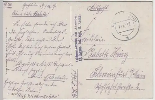 (23887) Künstler AK Max Arenz, Die Erzählstunde, Feldpost 1917