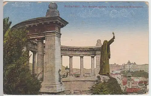 (23863) AK Budapest, St. Gerhardus Denkmal, vor 1945