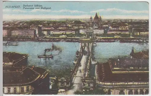 (23860) AK Budapest, Panorama, vor 1945