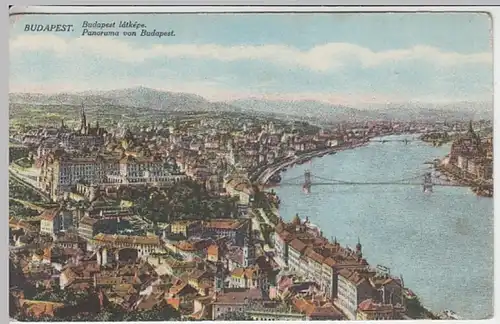 (23859) AK Budapest, Panorama, vor 1945