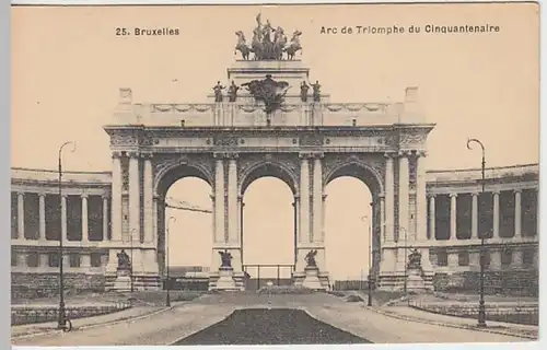 (23836) AK Bruxelles, Brüssel, Arc de Triomphe du Cinquantenaire, v. 1945