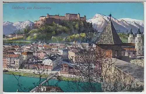 (23835) AK Salzburg, Blick vom Kapuzinerberg, vor 1945