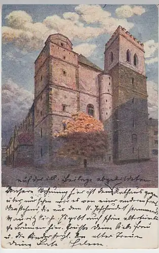 (23796) Künstler AK J. Havlicek, Olomouc, Ölmütz, Mauritzkirche 1929