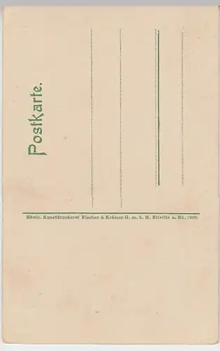 (23793) AK Rüdesheim am Rhein, Burg Ehrenfels, um 1908