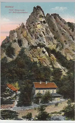 (23754) AK Bodetal, Gasthaus Königsruhe, Roßtrappe, vor 1945