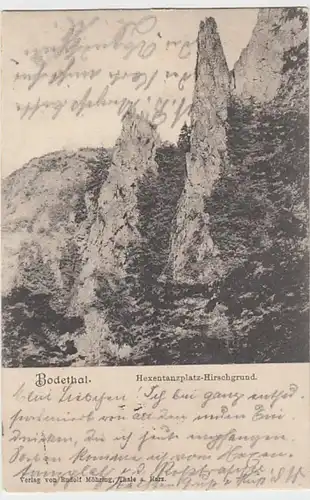 (23749) AK Harz, Bodetal, Hexentanzplatz, Hirschgrund 1904