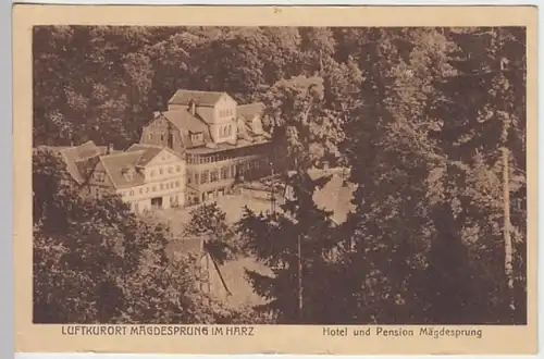 (23698) AK Mägdesprung, Harzgerode, Hotel und Pension, vor 1945