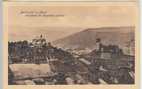 (23681) AK Berncastel, Schlosshotel, Burg Landshut 1914
