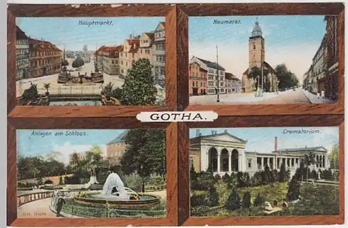 (23677) AK Gotha, Mehrbildkarte, vor 1945