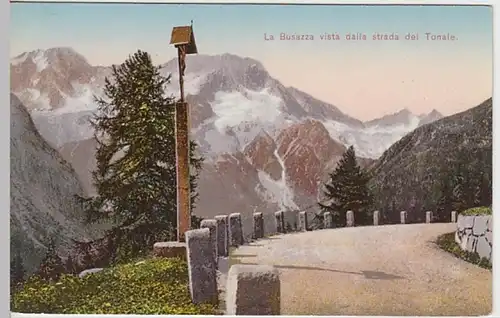 (23603) AK Busazza, Blick von der Straße von Tonale, vor 1945
