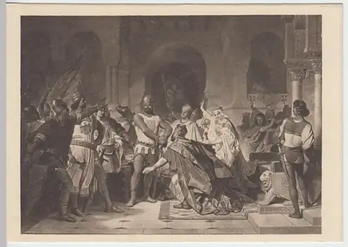 (23573) Künstler AK Ph. v. Foltz, Barbarossa u. Herzog Heinrich, vor 1945