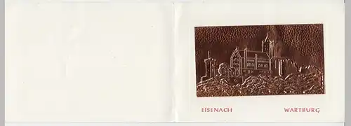 (23564) AK Eisenach, Wartburg, kupfergetriebenes Blech, nach 1945
