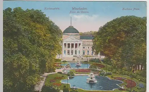 (23542) AK Wiesbaden, Kurhausplatz, vor 1945