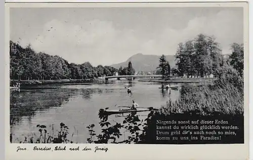 (23512) AK Jena, Paradies, Blick nach dem Jenzig 1938