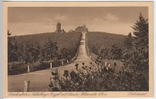 (23505) AK Fichtelberg, Erzgeb., Unterkunftshaus, Wetterwarte, vor 1945