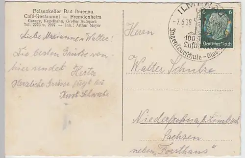 (23487) AK Ilmenau, Kickelhahn, Goethehäuschen 1938