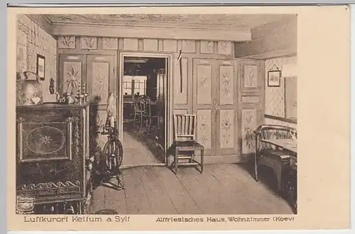 (23480) AK Keitum, Sylt, Altfriesisches Haus, Wohnzimmer, vor 1945