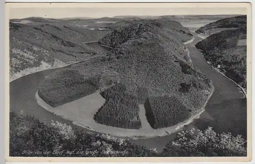 (23443) AK Mettlach, Saarschleife, Blick von der Cloef 1933-45