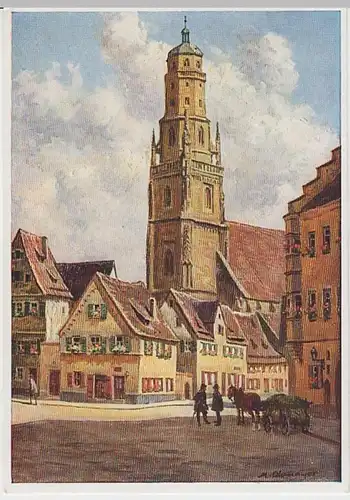 (23427) Künstler AK M. Ohmayer, Nördlingen, Holzmarkt, Daniel 1946